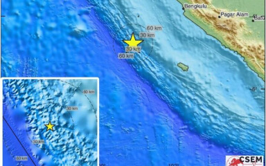 Potres magnitude 6,8 po Richteru jugozapadno od Sumatre