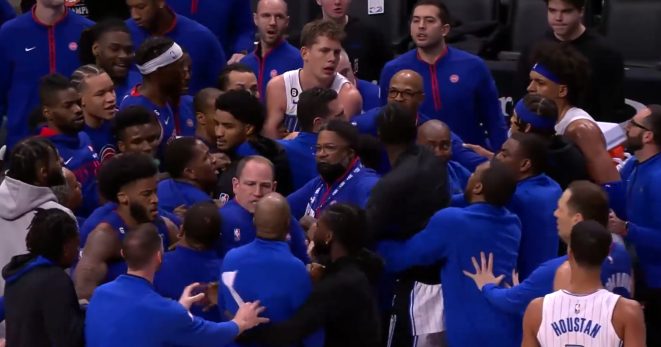 VIDEO Užareno kod Bogdanovićevih Pistonsa, utakmicu obilježila masovna tučnjava, bilo je i isključenja