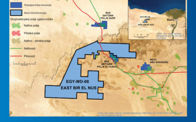 INA potpisala ugovor o koncesiji za područje East Bir El Nus u Egiptu